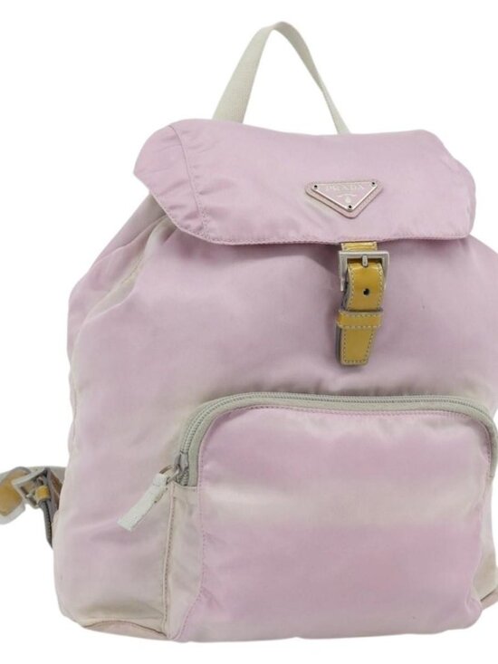 PRADA Backpack Nylon Pink Silver Auth 181159 main image 14